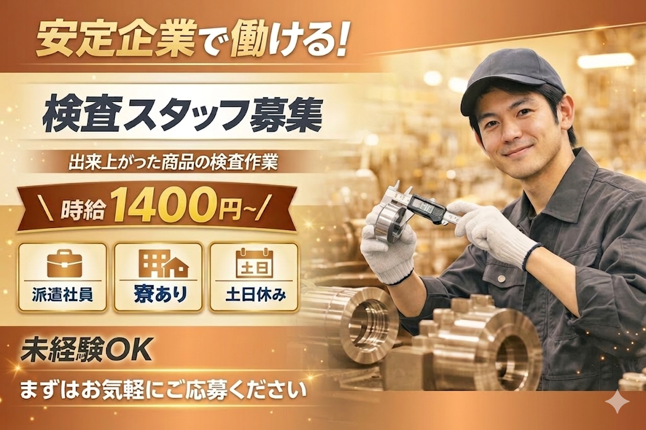 派遣 特になし 軽作業 点検・検査 特になし 製造 メーカー求人イメージ